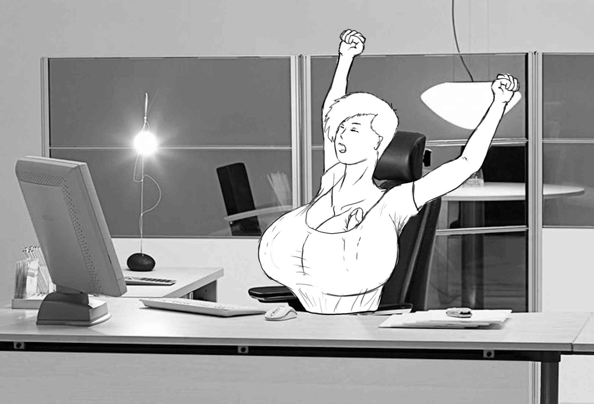 Left nippledick grows with the stretch